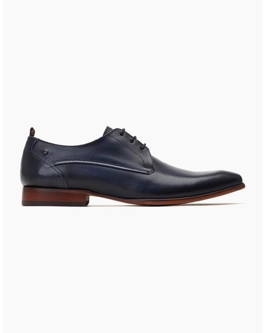 Base London Blue Gambino Derby Shoes for men