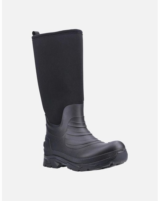 Cotswold Black Kenwood Wellingtons for men