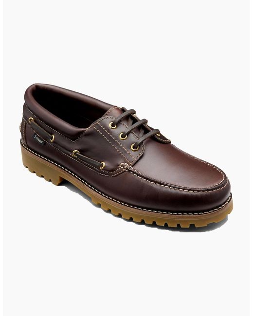 Loake Brown Waxy Boat Shoe Dark Waxy for men