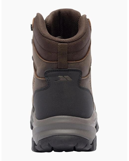 Trespass Brown Stride Leather Walking Boots for men