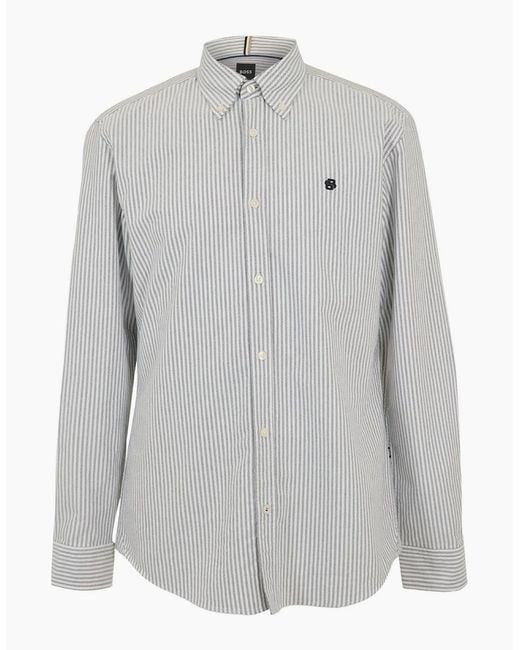 Boss Gray H Roan Bd E C1 253 10261880 01 Oxford Shirt for men