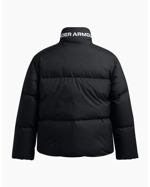 Under Armour Blue Solid Patterned Down Puffer Jacket for men