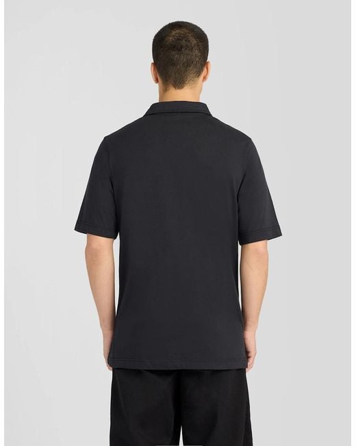 Lyle & Scott Black Relaxed Cotton Jersey Polo Shirt for men