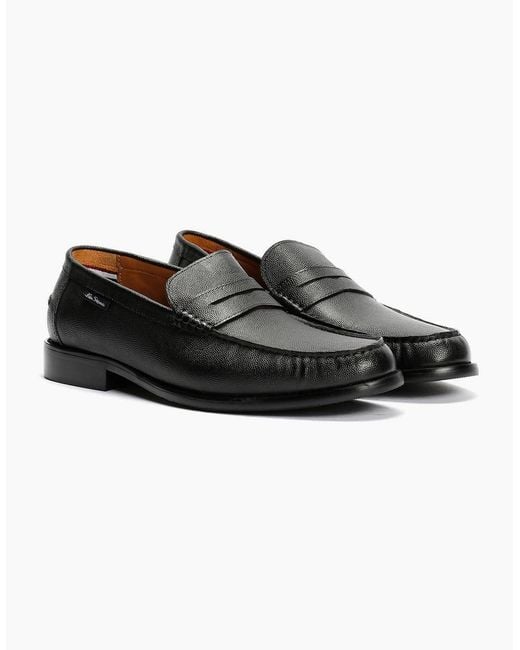 Ben Sherman Black Hester Leather Loafers for men