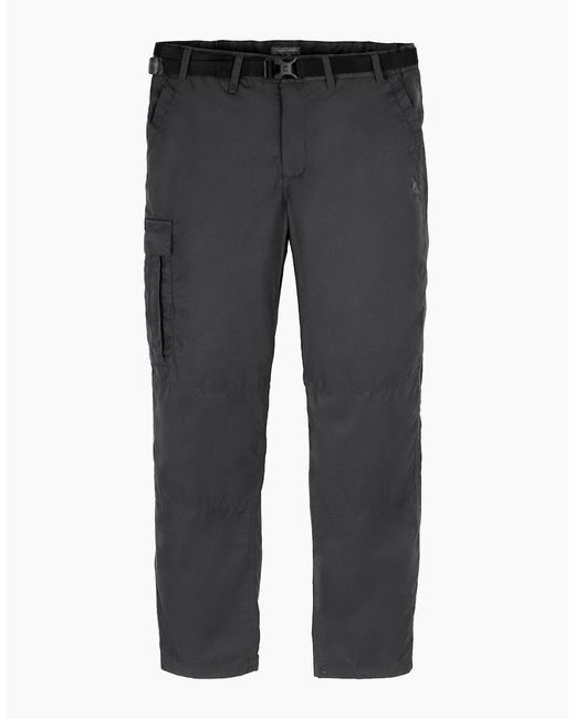 Craghoppers Gray Expert Kiwi Tailored Cargo Trousers for men
