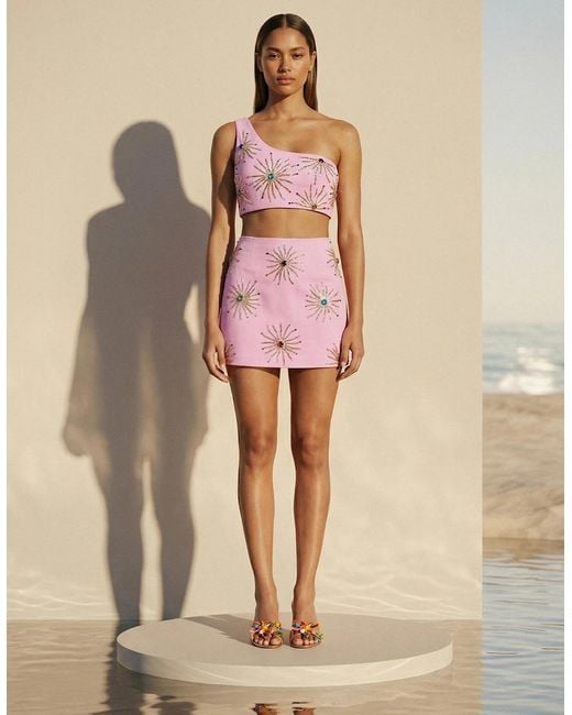 Oceanus Pink Callie Co-Ord Top