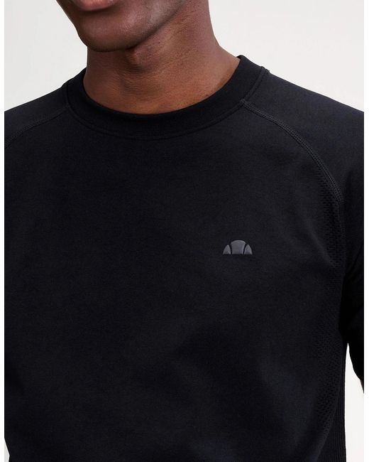 Ellesse Black Drexani Ss Seamless Tee for men