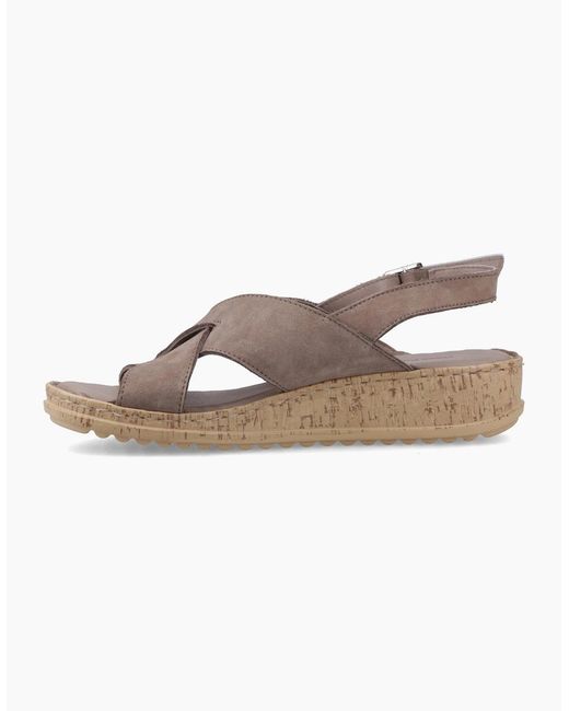 Hush Puppies Brown Elena Cross Strap Sandals