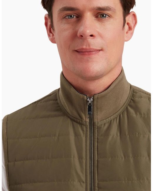 Ted Baker Green Atho Regular Fit Quilted Gilet for men
