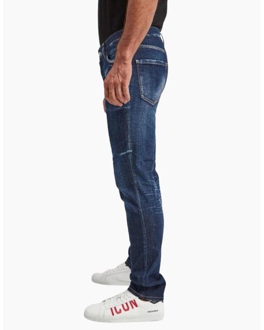 DSquared² Blue Dark Clean Wash Cool Guy Jeans for men