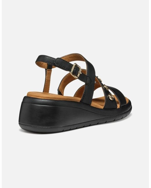 Geox Black D Meliconia Sandals