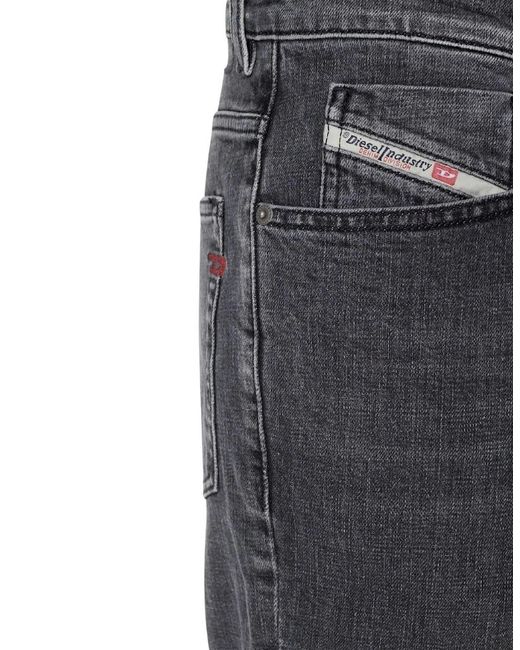 DIESEL Gray D-Fining Tapered Fit Wash Denim Jeans for men