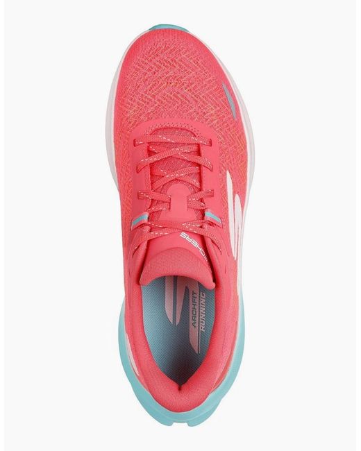 Skechers Pink Performance Go Run Ride 12 Textile Coral Trainers
