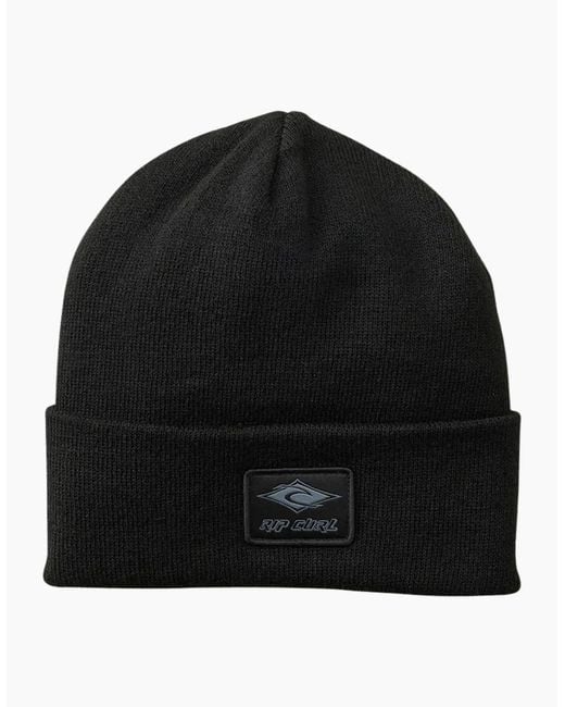 Rip Curl Black Rip Curl Classic Surf Tall Beanie for men