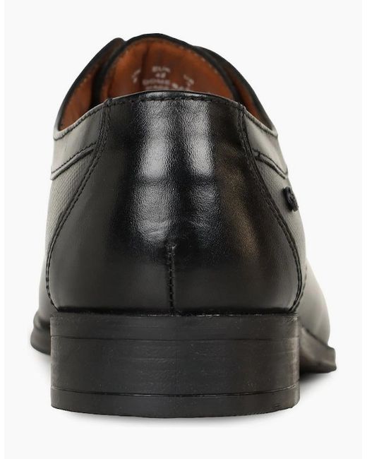 Base London Black Dome Classic Leather Shoes for men