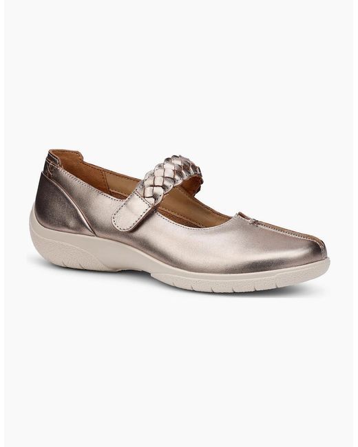 Hotter White Shake Ii Wide Fit Mary Jane Shoes