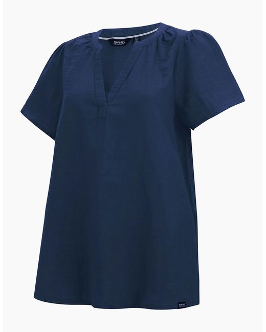 Regatta Blue Ladies Selen Short-Sleeved Shirt