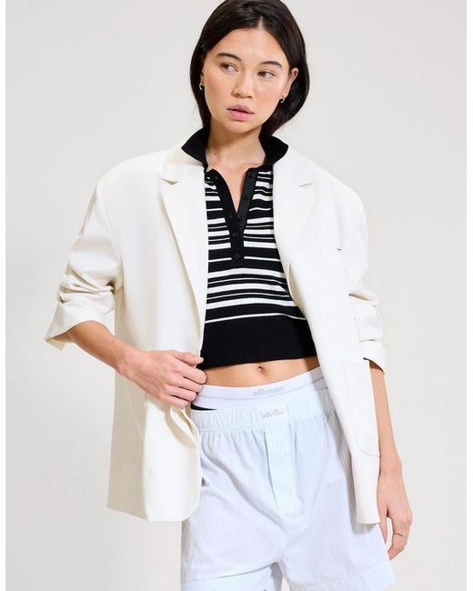 Ellesse White The Tailored Blazer