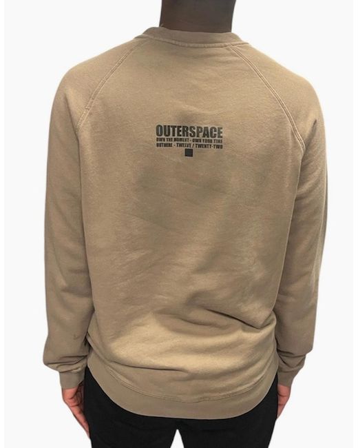 OUTHERE Natural Small Logo Sweatshirt for men