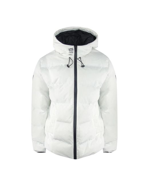 Iceberg White Ice Plain Padded Jacket for men