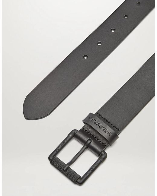 Belstaff Black Roller Buckle Belt for men