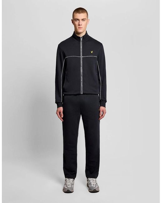 Lyle & Scott Gray Piped Full Zip Track Top for men