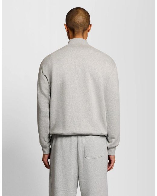 Lyle & Scott Gray Lounge 1/4 Zip Sweatshirt for men