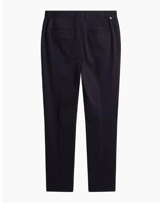 Ted Baker Blue Rookt Slim Jersey Stretch Smart Trousers for men