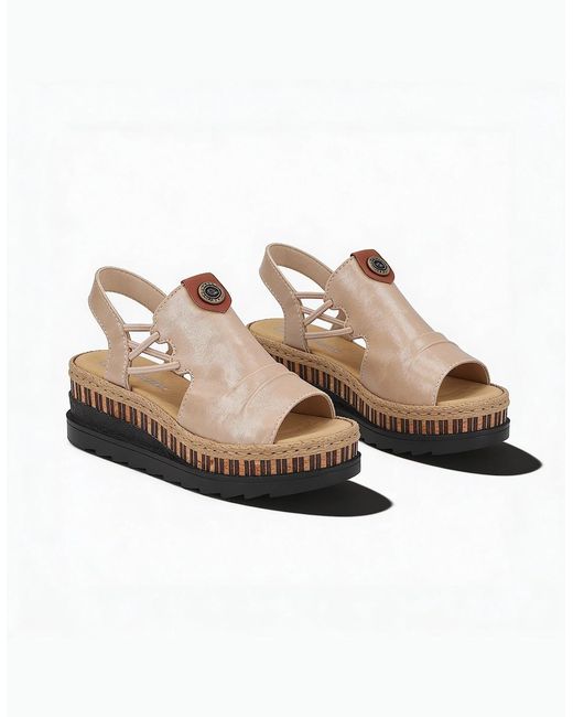 Rieker White V7972-60 Slingback Sandals