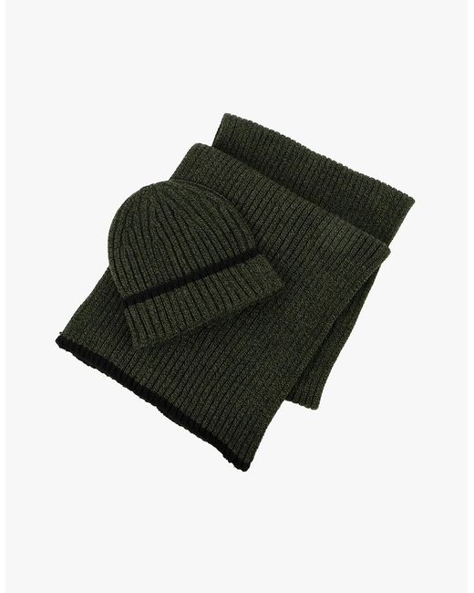 Totes Blue Hat & Scarf Set Khaki for men