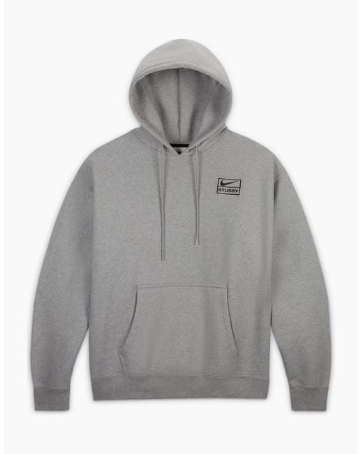 Stussy Gray X Nike Collab Hoodie