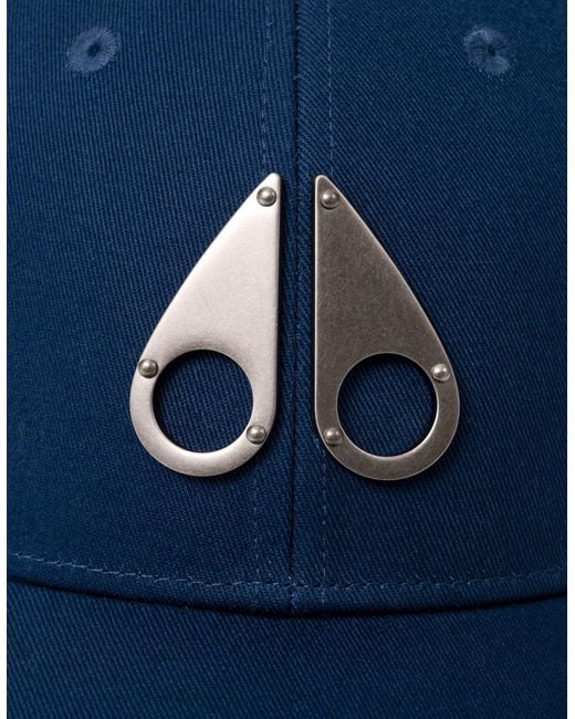 Moose Knuckles Blue Front Logo Icon Cap for men