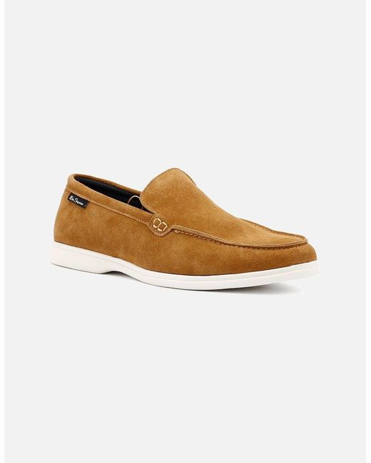Ben Sherman Brown Amarillo Suede Tan Loafers for men