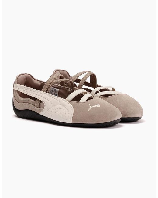 PUMA White Speedcat Ballet Sd Suede Mouse/ Shoes