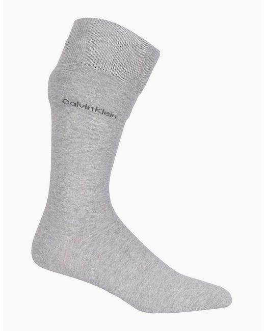 Calvin Klein Gray 3-Pack Premium Combed Cotton Socks, Combo for men