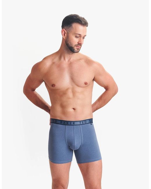 Ted Baker Blue 3-Pack Cotton Boxer Briefs Boxer Briefs for men