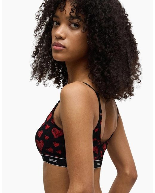 Boss Black 2-Pack Classic Logo Bralettes Hearts Gift Set