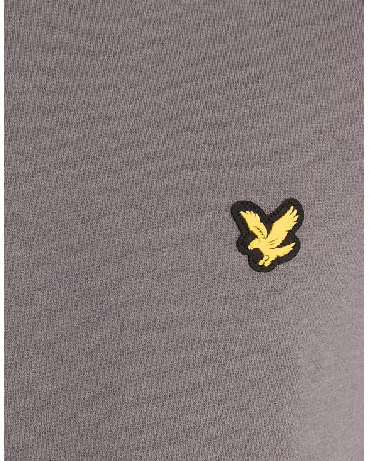 Lyle & Scott Gray Sports Jacquard Tape T-Shirt for men