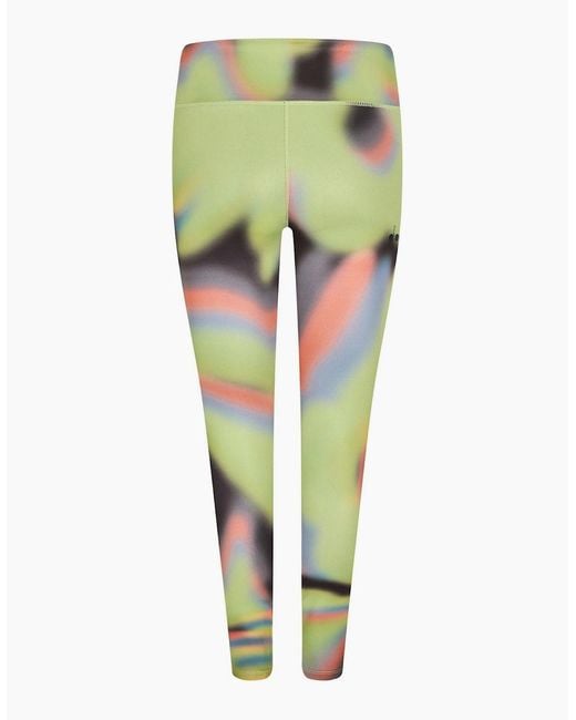 Diadora Green Abstract Patterned Shapewear Leggings