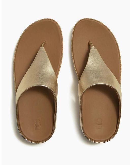 Fitflop White Lulu Lux Graphic-Weave Toe-Post Leather Platino Sandals