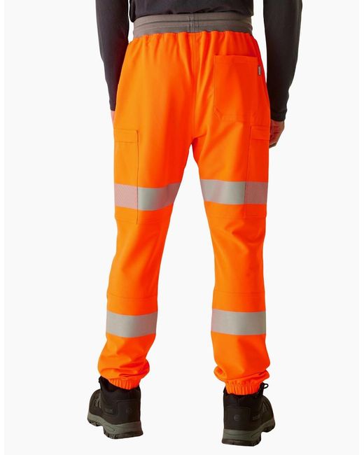 Regatta Orange Prolite Stretch Hi-Vis Trousers for men