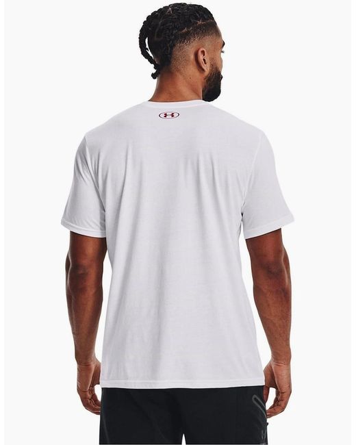 Under Armour White City London Back Neck Logo Crew Neck Short Sleeve Tee for men