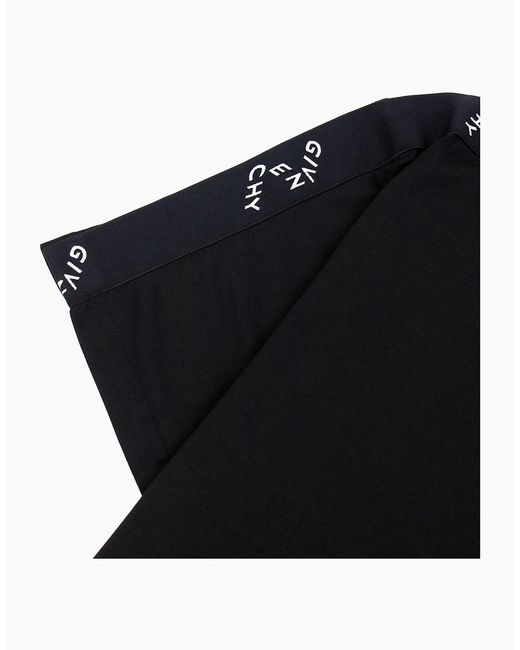 Givenchy Black Refracted Logo-Tape Cotton T-Shirt for men