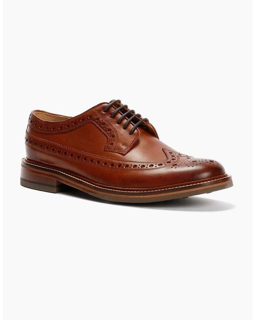 Chapman & Moore Brown Longwing Brogue Country Leather Berry Shoes for men