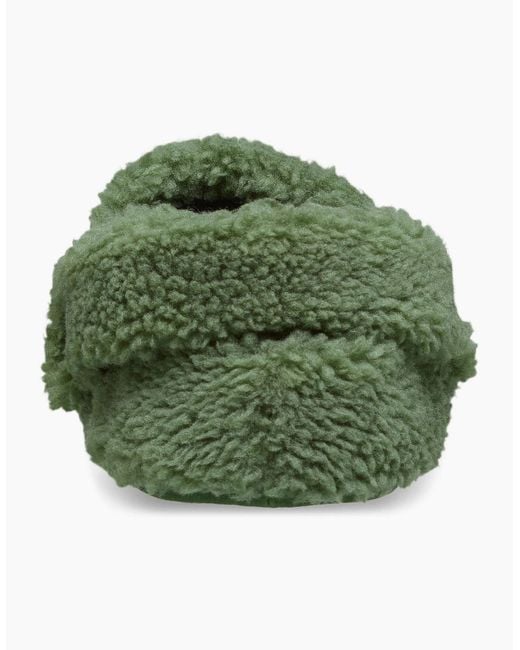CROCSTM Green Classic Cozzzy Polyester Army Slippers for men