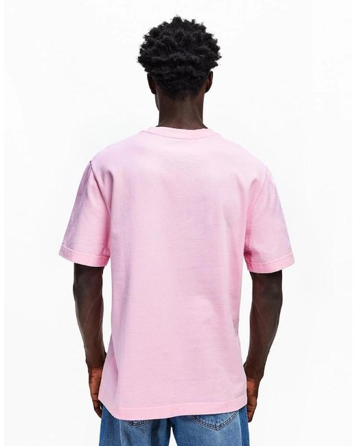 Jacquemus Pink The Gros Grain Logo T Shirt for men