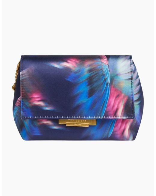 Ted Baker Blue Libbea Feather Print Crossbody Bag