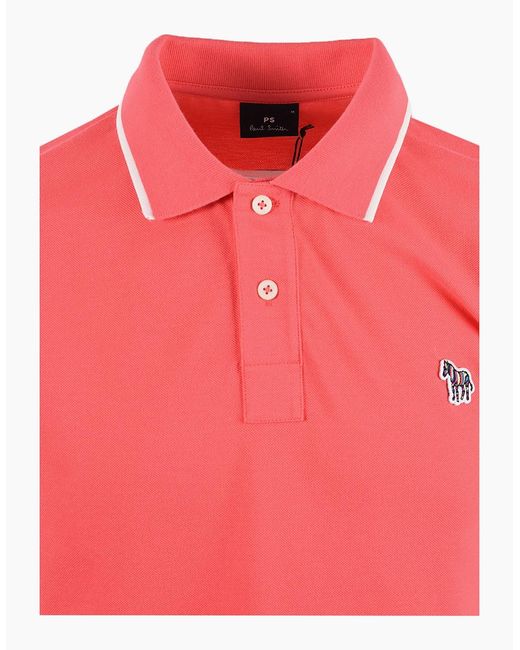 Paul Smith Red Reg Fit Polo Dark for men