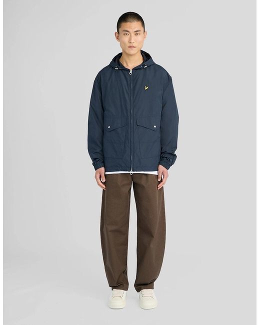 Lyle & Scott Blue Lightweight Hooded Utility Jacket for men