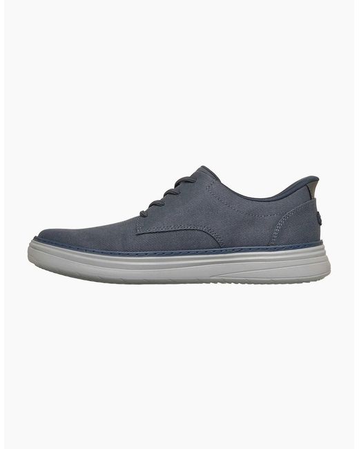 Skechers Blue Hyland Justino Textile Lace-Up Shoes for men